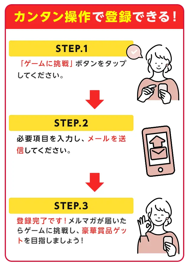 簡単操作で登録できる
